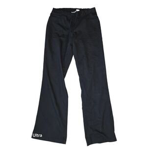 Greys Anatomy black scrubs pants, wide leg, elastic tie waist‎ sz Sm